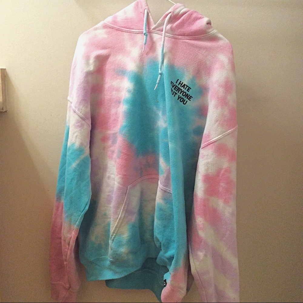 “I Hate Everyone But You” Tye Dye Hoodie